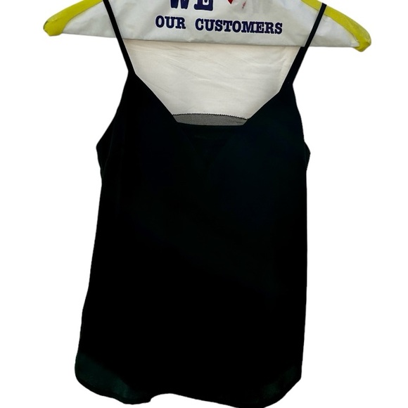 🎉HP🎉 *EUC* RARE Black Silky Camisole w Sheer Insert | Banana Republic | Sz 2P - Picture 4 of 11